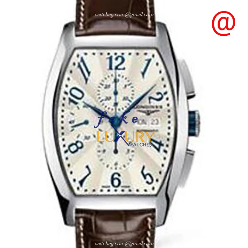 L2.701.4.78.4 - Longines Evidenza Replica Watch Automatic Silver Dial Brown Alligator Strap