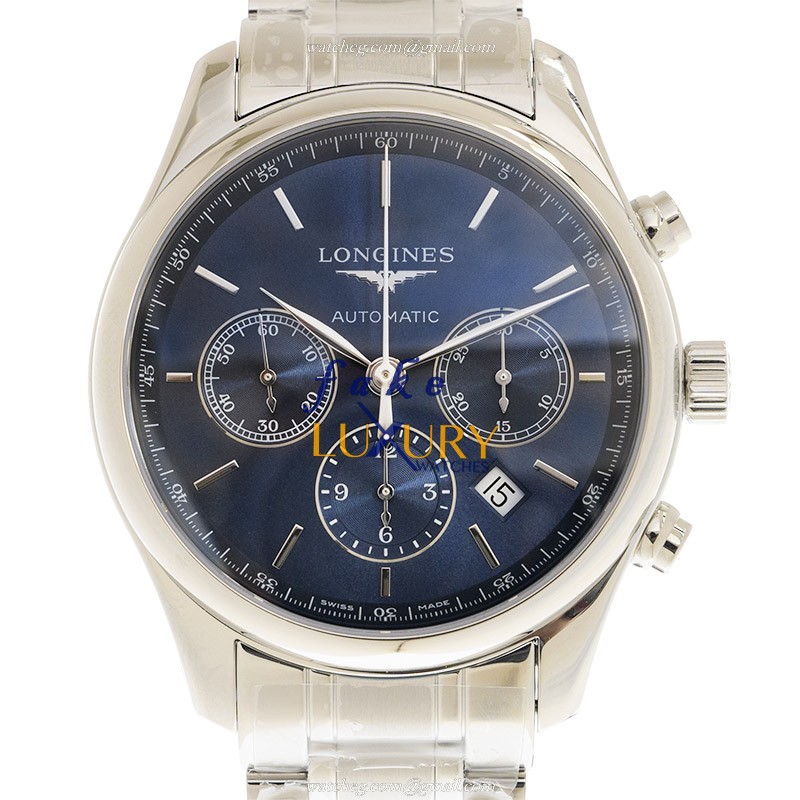 L2.759.4.78.6 - Longines Master Replica Watch - Automatic - Blue Dial - Stainless Steel