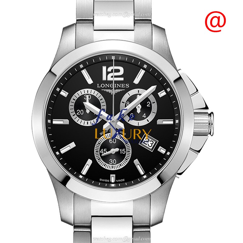 L3.379.4.56.6 - Longines Conquest Replica Watch Automatic Black Dial Stainless Steel