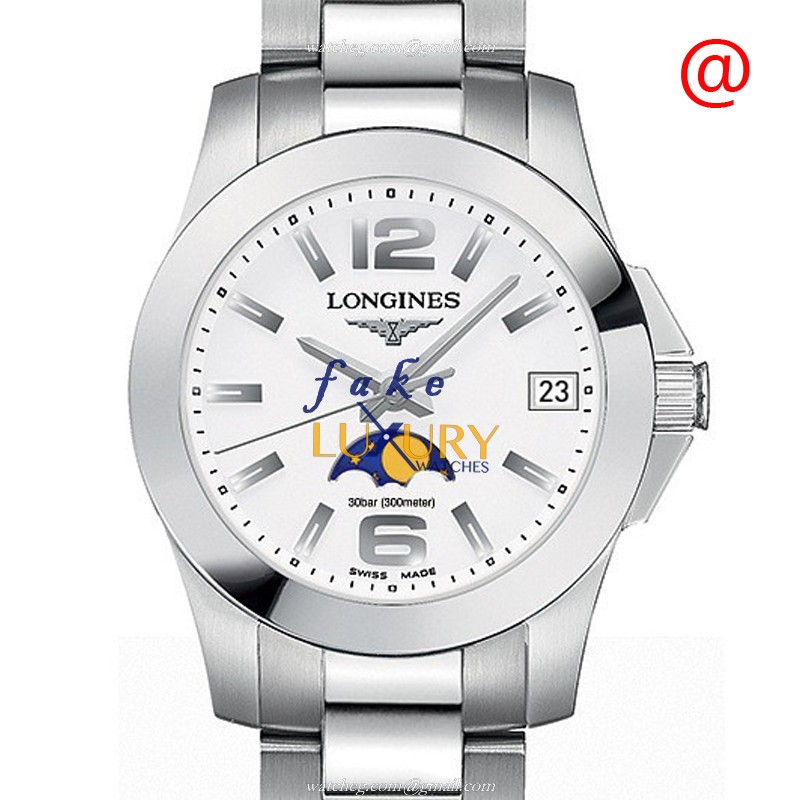 L3.380.4.16.6 - Longines Conquest Replica Watch - Quartz Stainless Steel 29.5mm White Dial