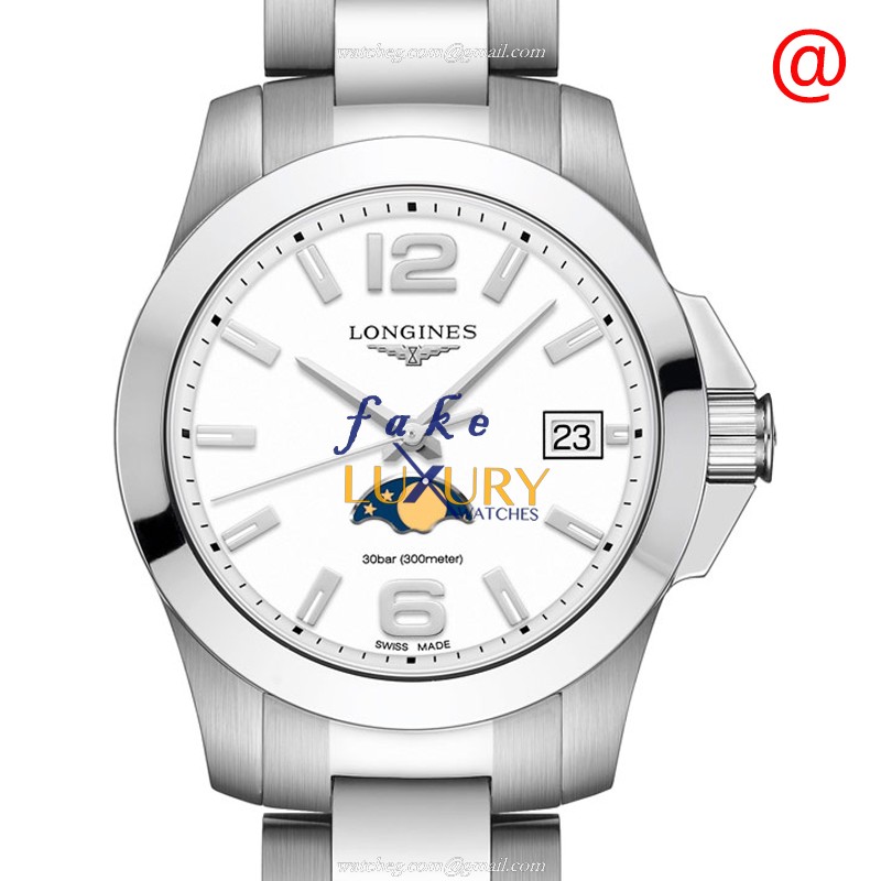 L3.381.4.16.6 - Longines Conquest Replica Watch - Quartz Stainless Steel Silver Dial