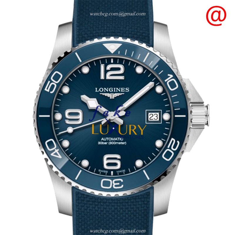 L3.780.4.96.9 - Longines Conquest Replica Watch Automatic Blue Dial Ceramic Steel Rubber