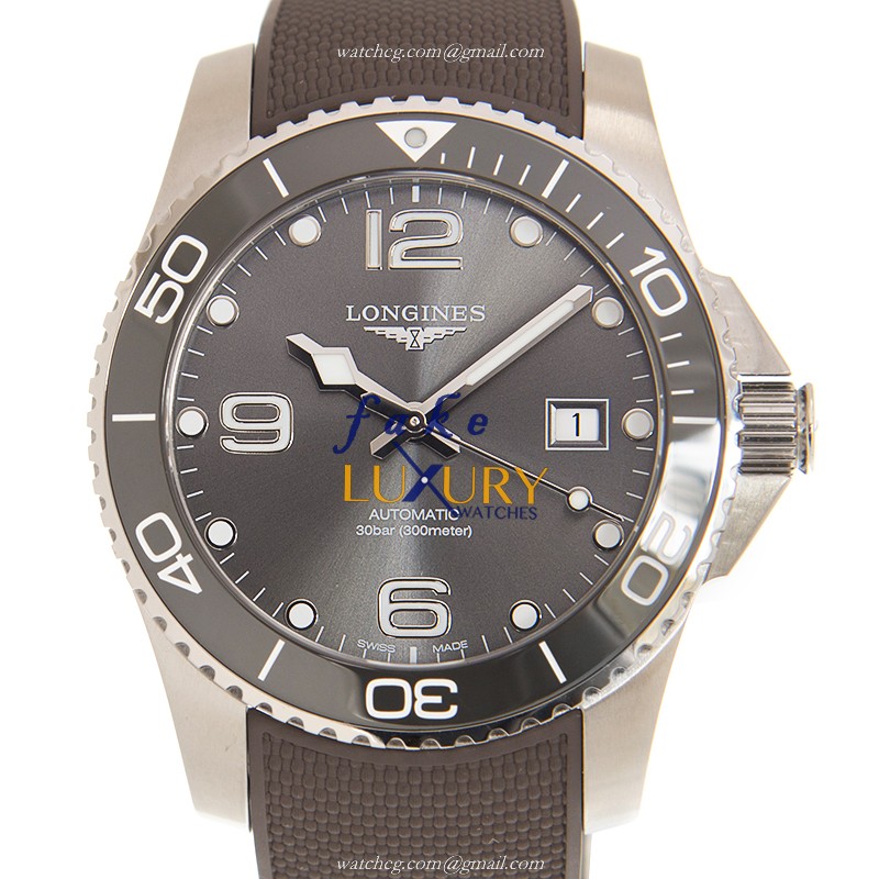 - L3.781.4.76.9 LONGINES CONQUEST Automatic Ceramic & Steel Replica Watch - Gray Dial