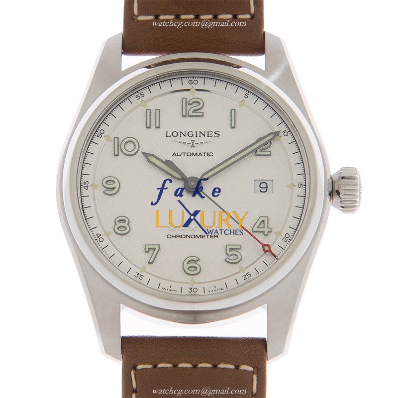 L3.810.4.73.2 - Longines Spirit Replica Watch Automatic White Dial Brown Leather