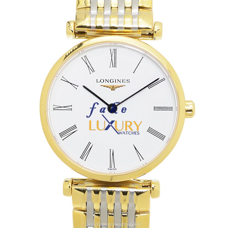 L4.209.2.11.7 - Longines La Grande Replica Watch - Quartz Movement PVD Gold White Dial Sapphire
