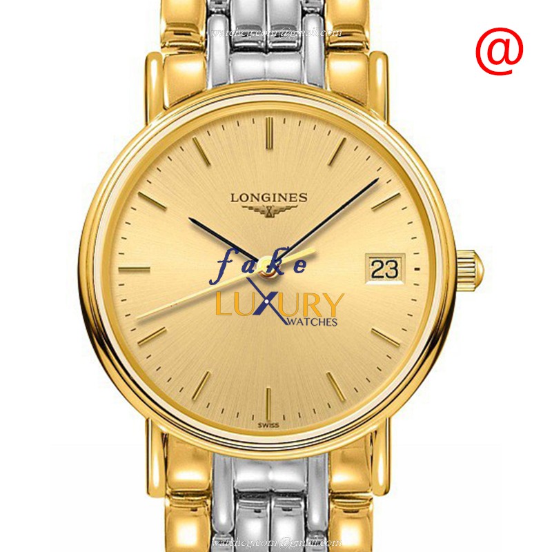 L4.320.2.32.7 - Longines Presence Replica Watch - 18kt Gold & Steel - Quartz