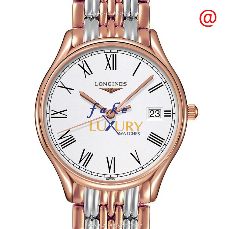 L4.359.1.11.7 - Longines Lyre Replica Watch Quartz 18kt Rose Gold Steel White Dial