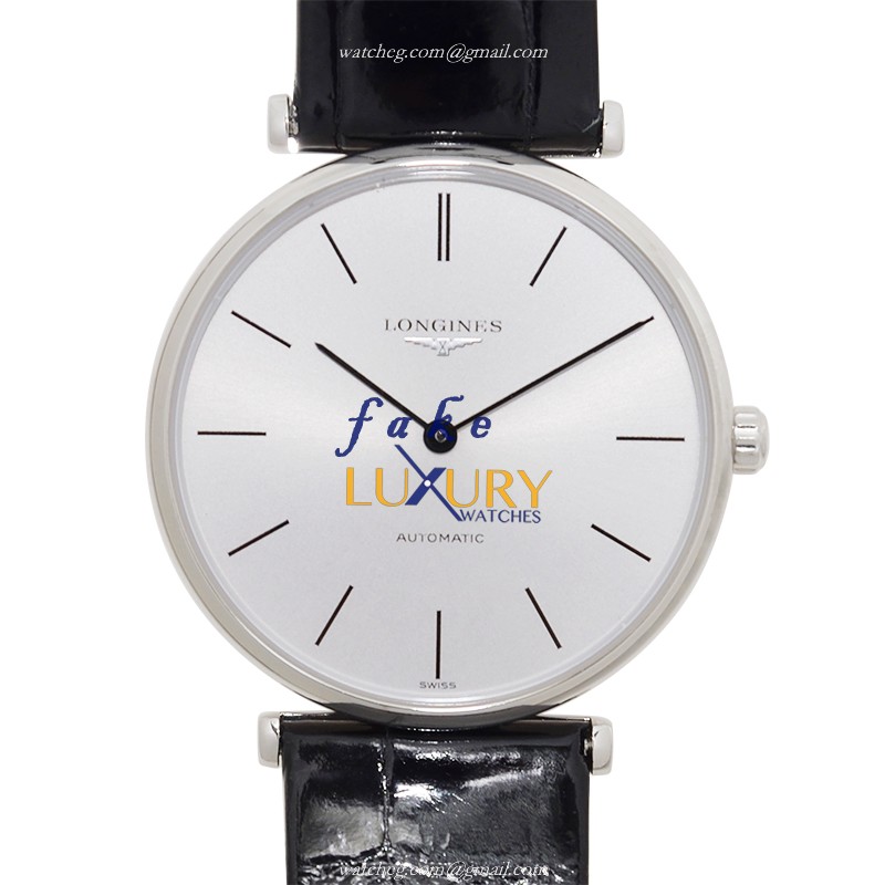 L4.708.4.72.2 - Longines La Grande Automatic Replica Watch - Silver Dial Black Alligator Strap