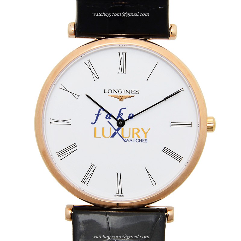- L4.709.1.91.2 LONGINES Replica Watch - Quartz - 18kt Rose Gold - White Dial