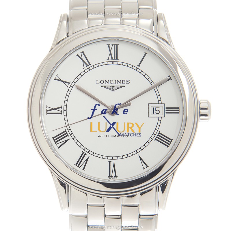 L4.984.4.21.6 - Longines FLAGSHIP Replica Watch - Automatic - White Dial Silver Steel