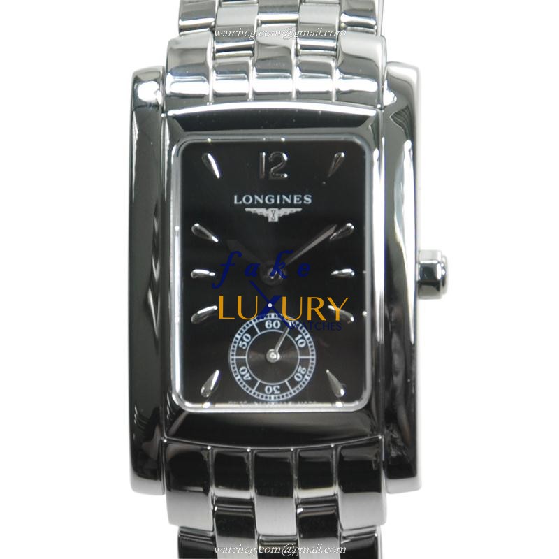 L5.502.4.76.6 - Longines Dolce Vita Replica Watch Quartz Steel Black Dial Silver Bracelet