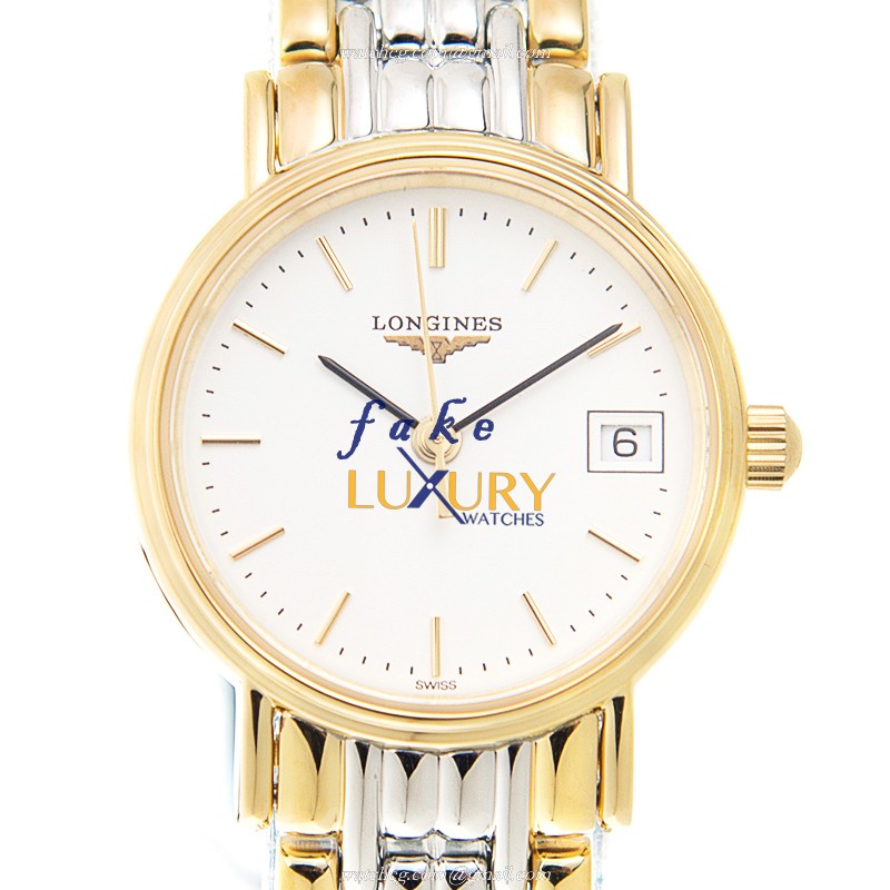 - LONG-1234 - Longines L4.319.2.12.7 PRESENCE Quartz Gold-Plated & Stainless Steel Replica