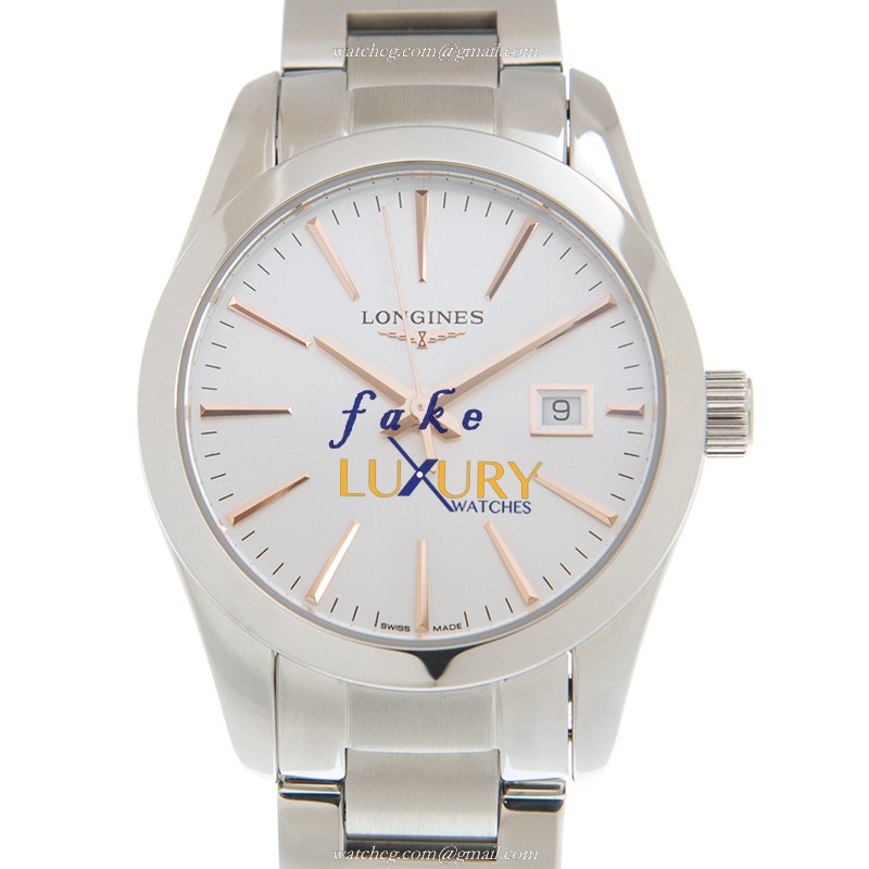 Longines Conquest Classic L2.286.4.72.6 Quartz Stainless Steel Silver Dial Replica Watch