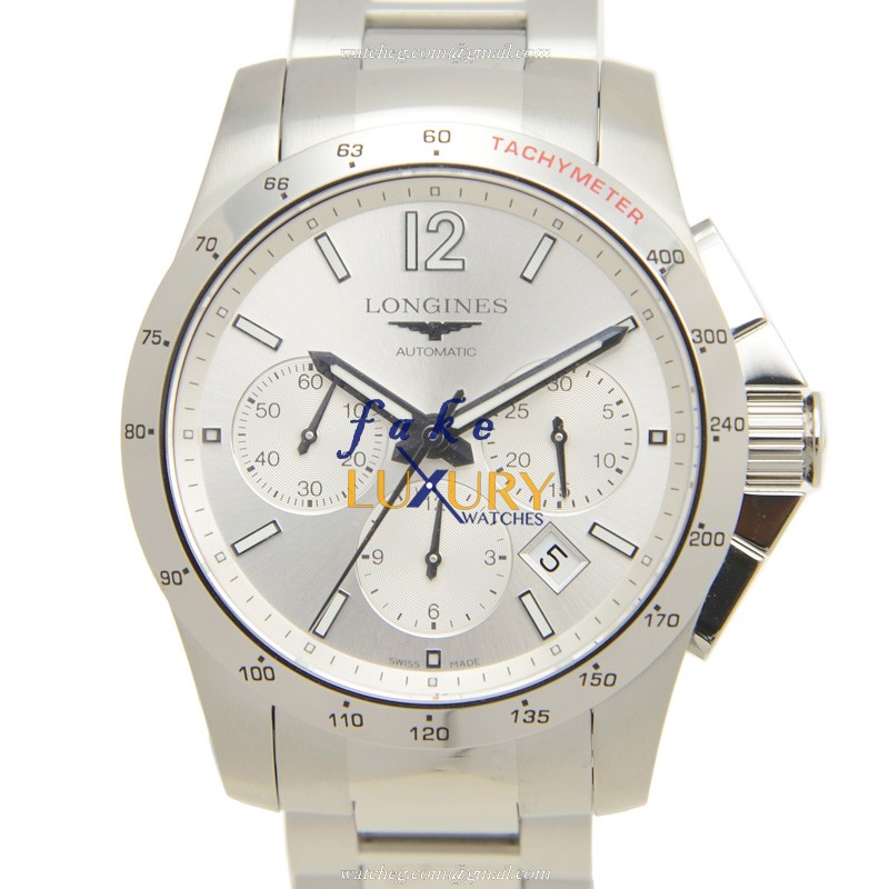 Longines Conquest L2.743.4.76.6 Automatic Stainless Steel Silver Dial Replica Watch