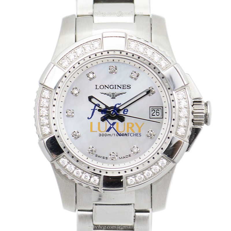 Longines Conquest L3.147.0.87.6 - Replica Watch - Quartz - Stainless Steel Case - Silver Mother Of - Luxury Replica Watch