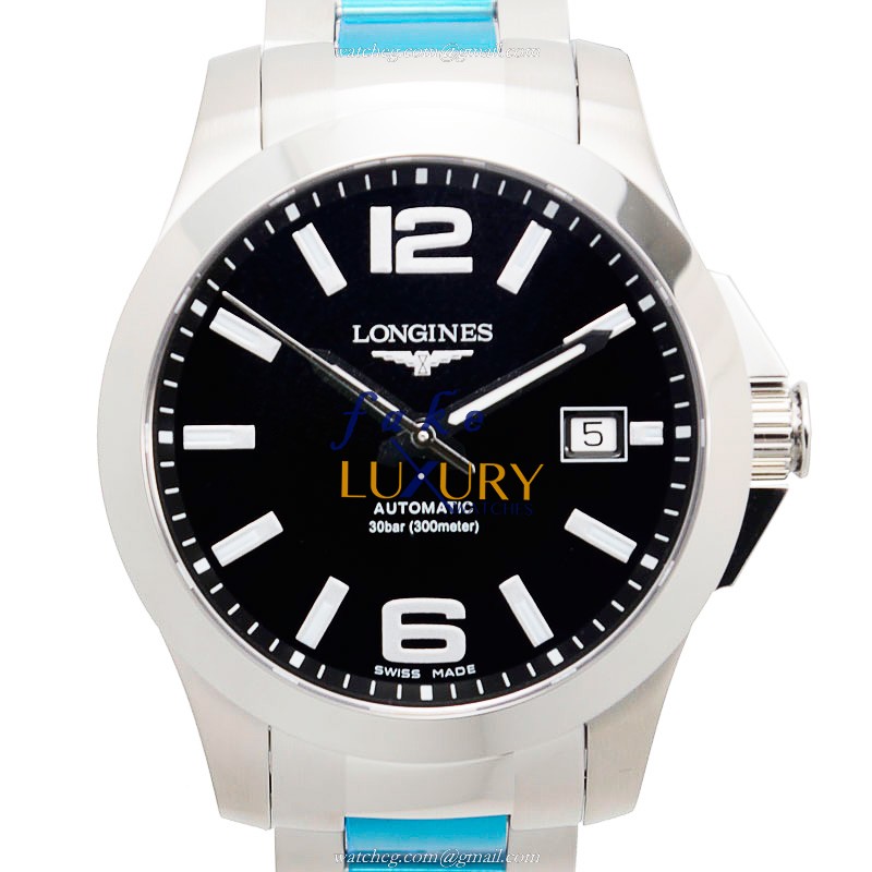 Longines Conquest L3.676.4.58.6 | Automatic | Black Dial | Steel | Replica Watch