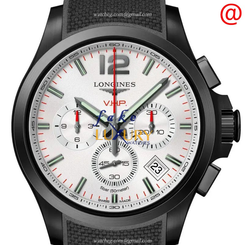 Longines Conquest L3.717.2.76.9 Quartz Stainless Steel Silver Dial Rubber Strap Replica Watch