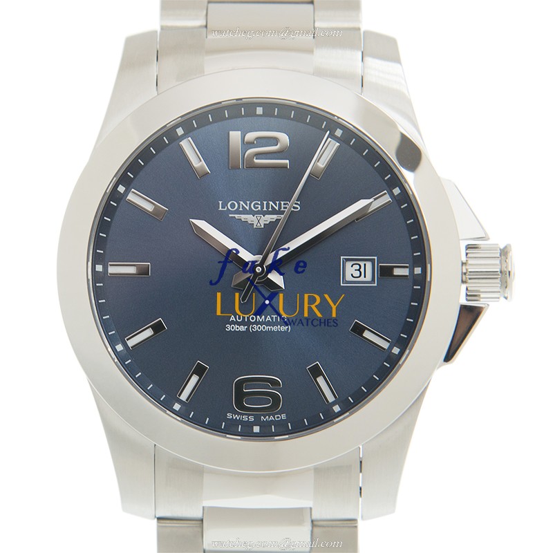 Longines Conquest L3.777.4.99.6 Automatic Blue Dial Silver Stainless Steel Strap Replica Watch