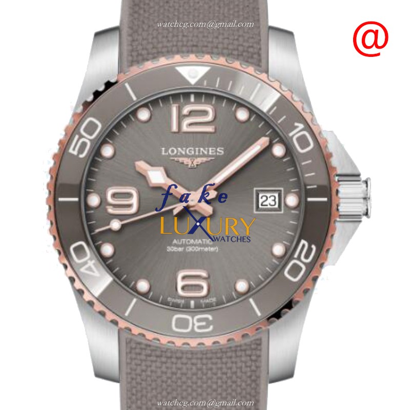 Longines Conquest L3.780.3.78.9 Automatic Gray Dial Canvas Strap Replica Watch
