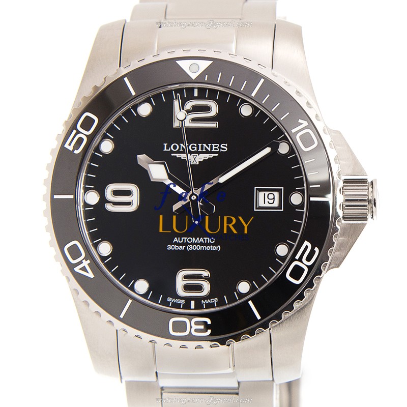 Longines Conquest L3.781.4.56.6 - Replica Watch - Automatic - Steel Case - Black Dial - 41mm
