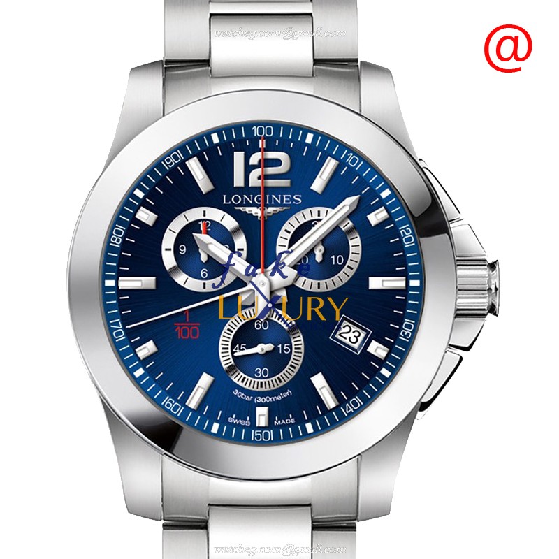 Longines Conquest - Replica Watch - L3.800.4.96.6 - Automatic - Stainless Steel Case - Blue