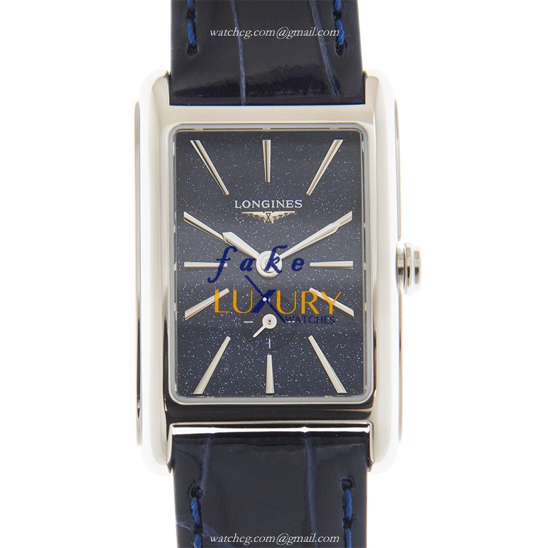 Longines Dolce Vita L5.255.4.93.2 - Replica Watch - Quartz - Blue Dial - Steel Case - Alligator