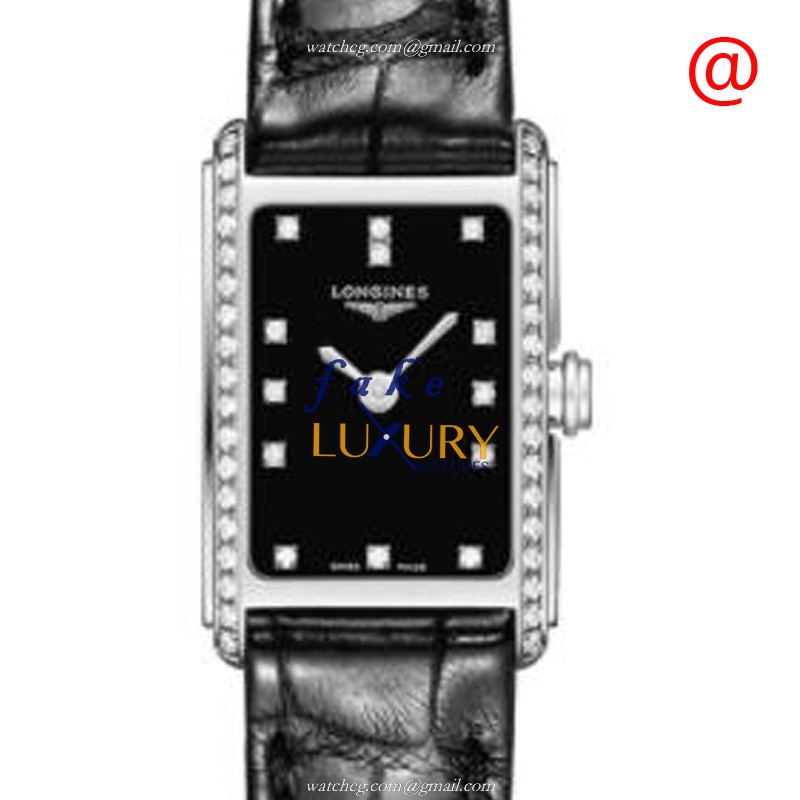 Longines Dolce Vita L5.258.0.57.0 Quartz Stainless Steel Diamonds Black Dial Replica Watch
