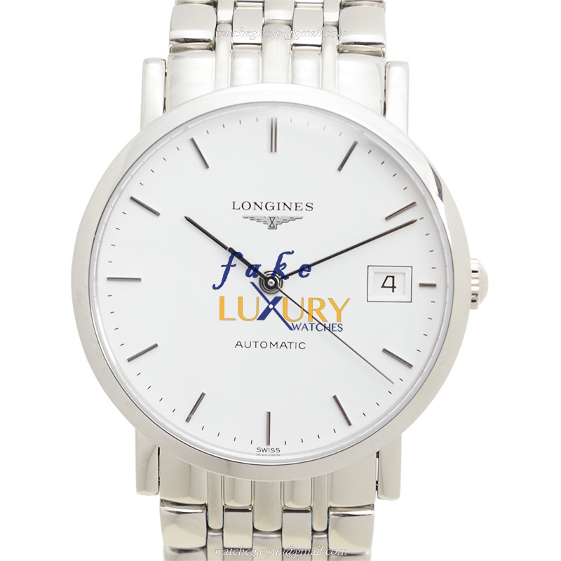 Longines Elegant L4.809.4.12.6 Automatic White Dial Silver Stainless Steel Replica Watch