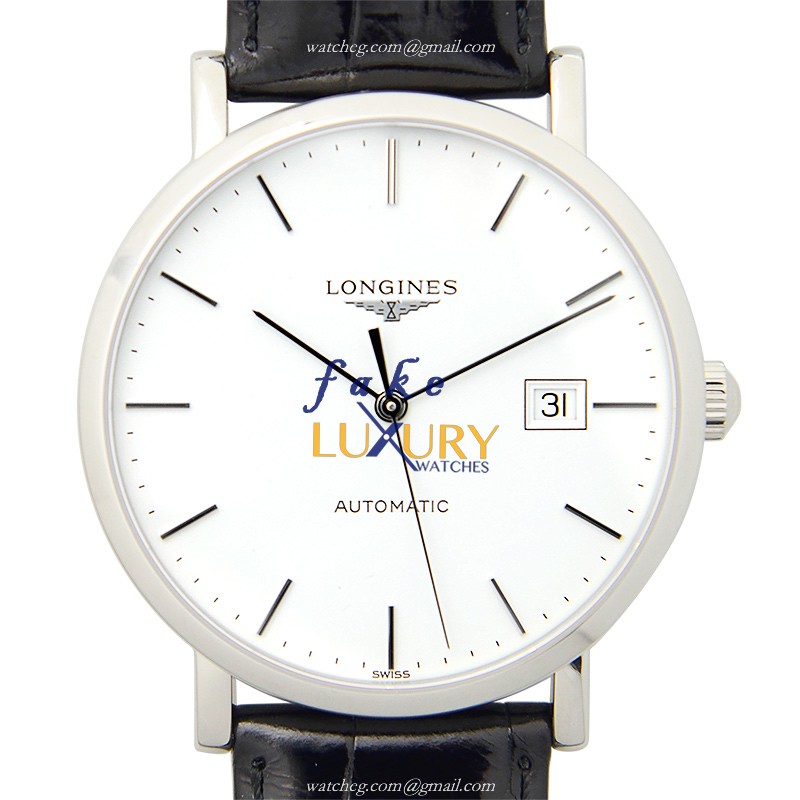 Longines Elegant L4.910.4.12.2 Automatic White Dial Alligator Strap Replica Watch