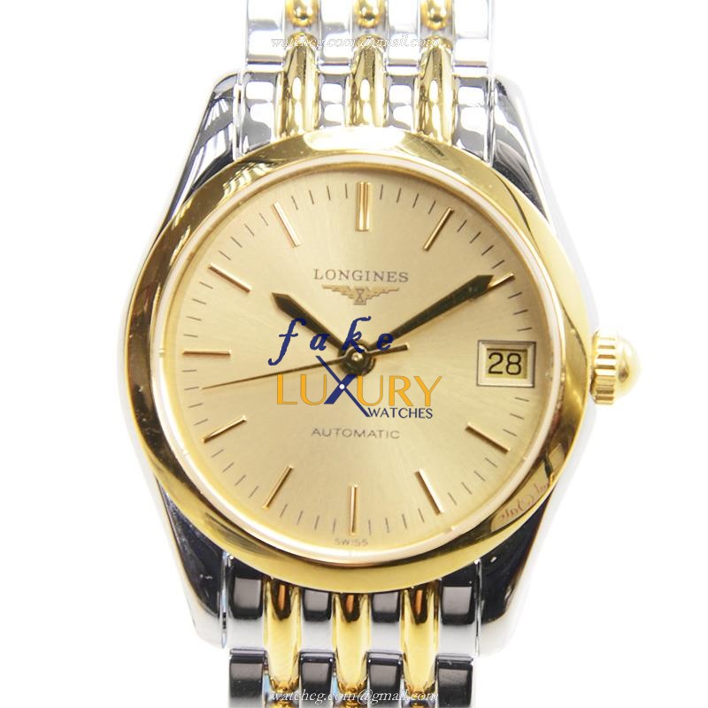 Longines Elegant Series L4.398.3.32.7 Automatic PVD Gold Replica Watch