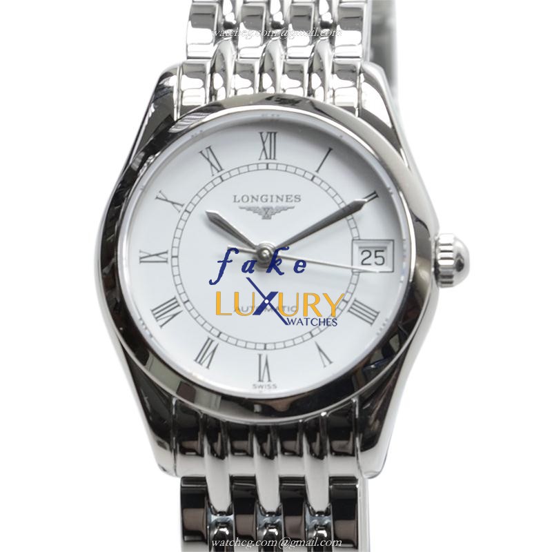 Longines Elegant Series L4.398.4.11.6 Automatic White Dial Silver Stainless Steel Watch Replica