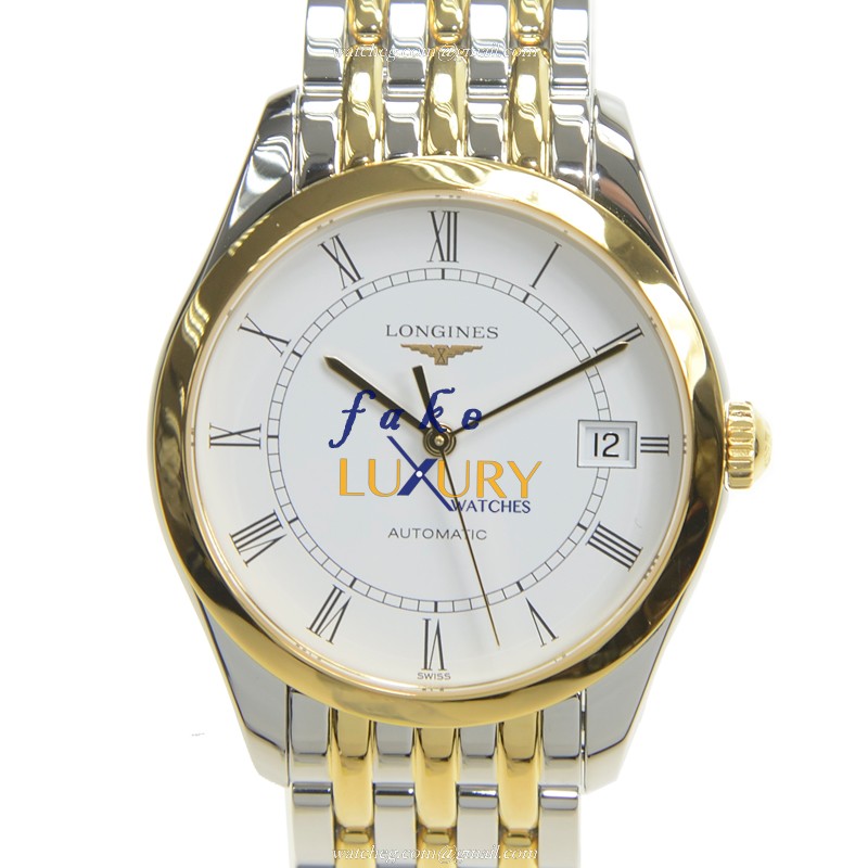 Longines Elegant Series L4.898.3.11.7 - Automatic - PVD Gold - White Dial - Replica Watch