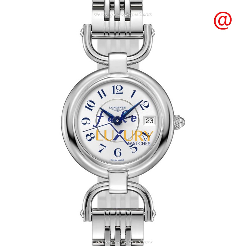 Longines Equestrian L6.130.4.73.6 Quartz Stainless Steel White Dial Silver Bracelet Replica Watch