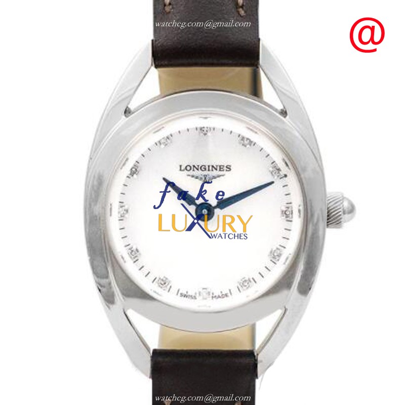 Longines Equestrian L6.135.4.87.2 Automatic Stainless Steel White Dial Brown Alligator Strap