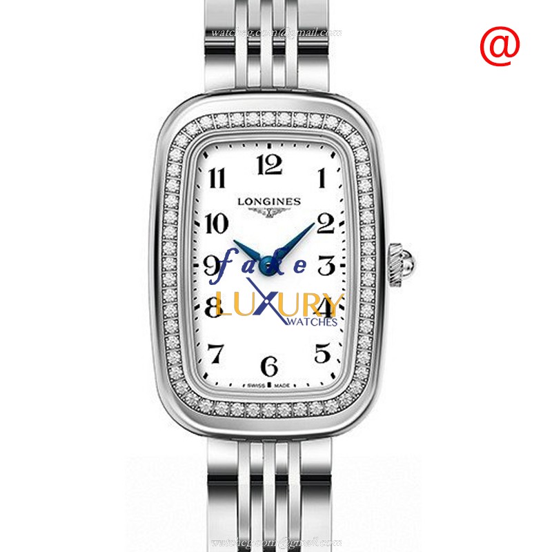 Longines EQUESTRIAN L6.140.0.13.6 Quartz Stainless Steel Diamonds White Dial Silver Bracelet