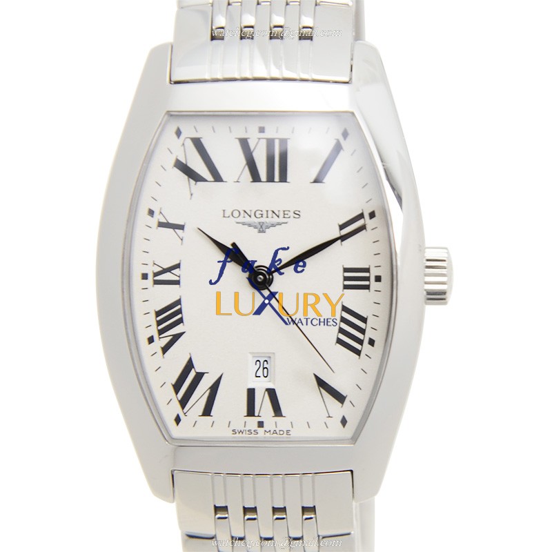 Longines Evidenza Replica Watch L2.155.4.71.6 Quartz Movement White Dial Stainless Steel Silver