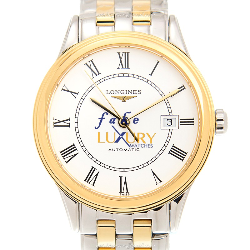 Longines Flagship L4.374.3.21.7 Replica Watch, Automatic Movement, White Dial, Gold PVD Strap