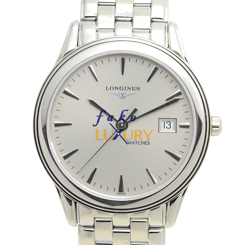 Longines FLAGSHIP L4.716.4.72.6 Quartz Stainless Steel Silver Dial 36mm Replica Watch
