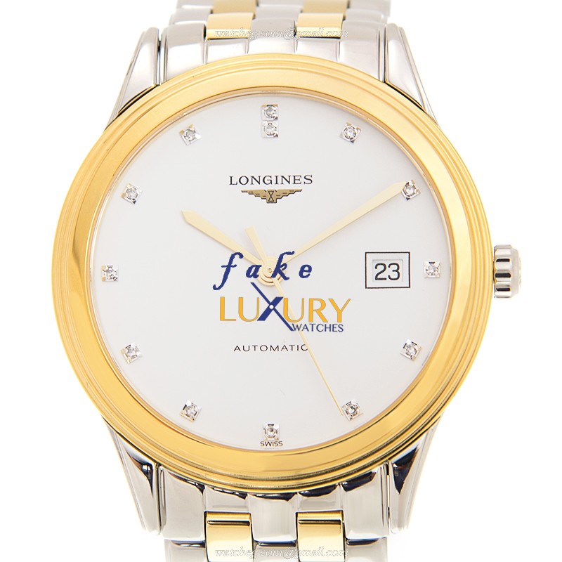 Longines FLAGSHIP L4.874.3.27.7 Automatic Gold-Plated Steel White Dial Replica Watch