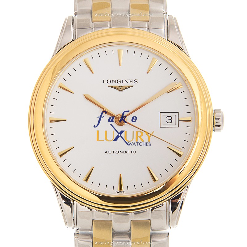 Longines FLAGSHIP L4.974.3.22.7 Automatic Gold-Plated Steel White Dial Replica Watch