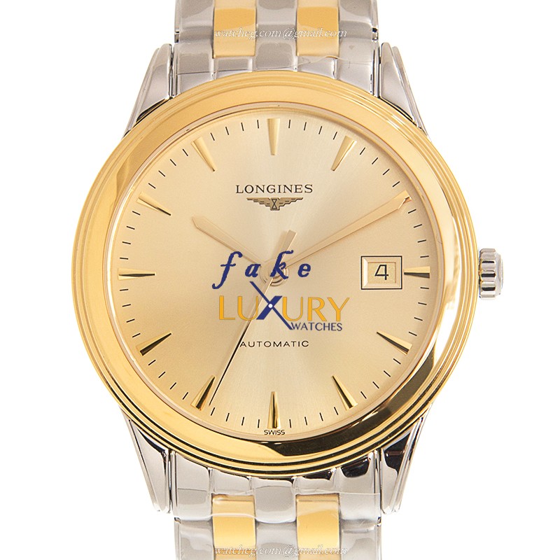 Longines Flagship L4.974.3.32.7 - Replica Watch - Automatic - Gold Plated Stainless Steel Strap