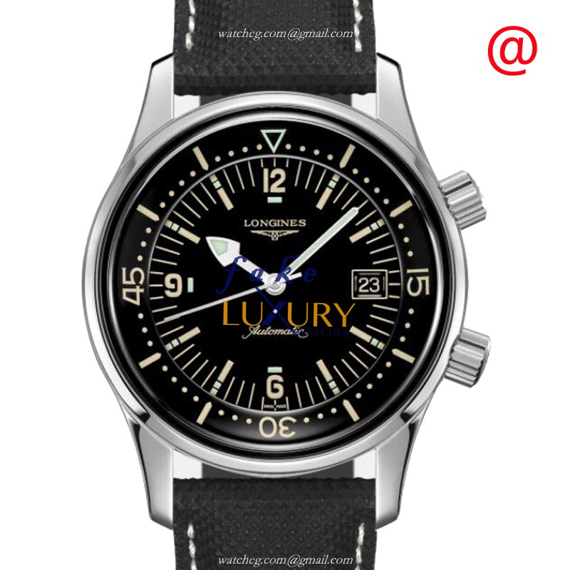 Longines Heritage Classic L3.774.4.50.0 Automatic Steel Black Dial Leather Strap Replica Watch