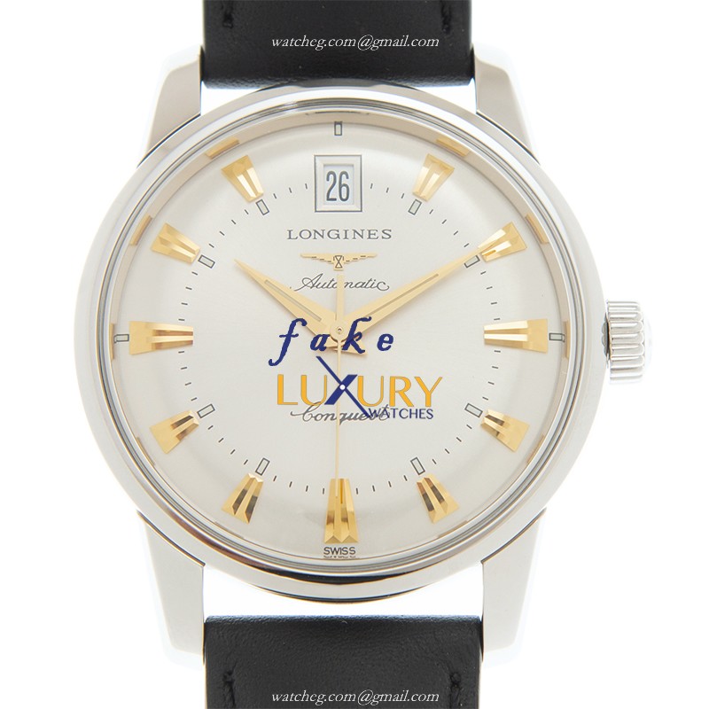 Longines Heritage L1.611.4.75.2 Automatic Silver Dial Leather Strap Replica Watch