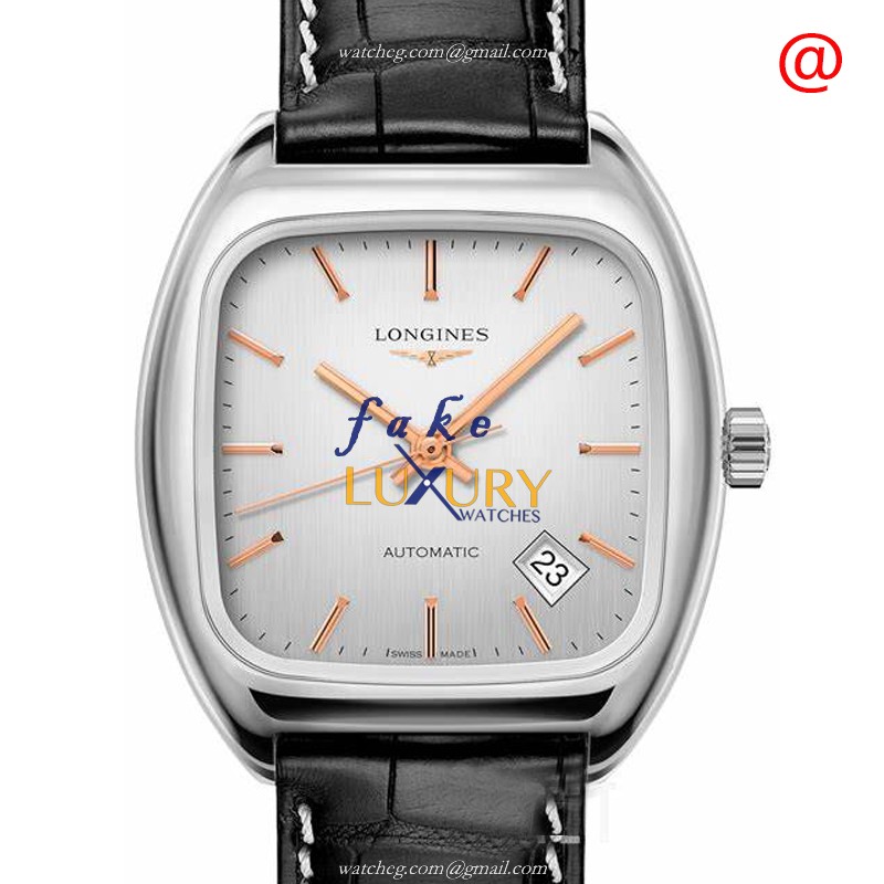 Longines Heritage L2.310.4.72.3 Automatic Stainless Steel Silver Dial Alligator Strap Replica Watch