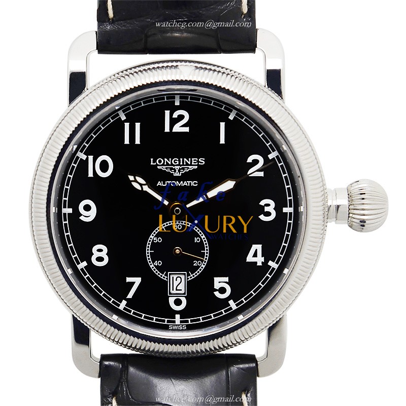 Longines Heritage L2.777.4.53.2 Replica Watch With Automatic Movement, Black Dial, Alligator Strap