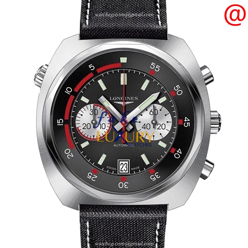 Longines HERITAGE L2.796.4.52.2 Automatic Black Dial Fabric Strap Replica Watch