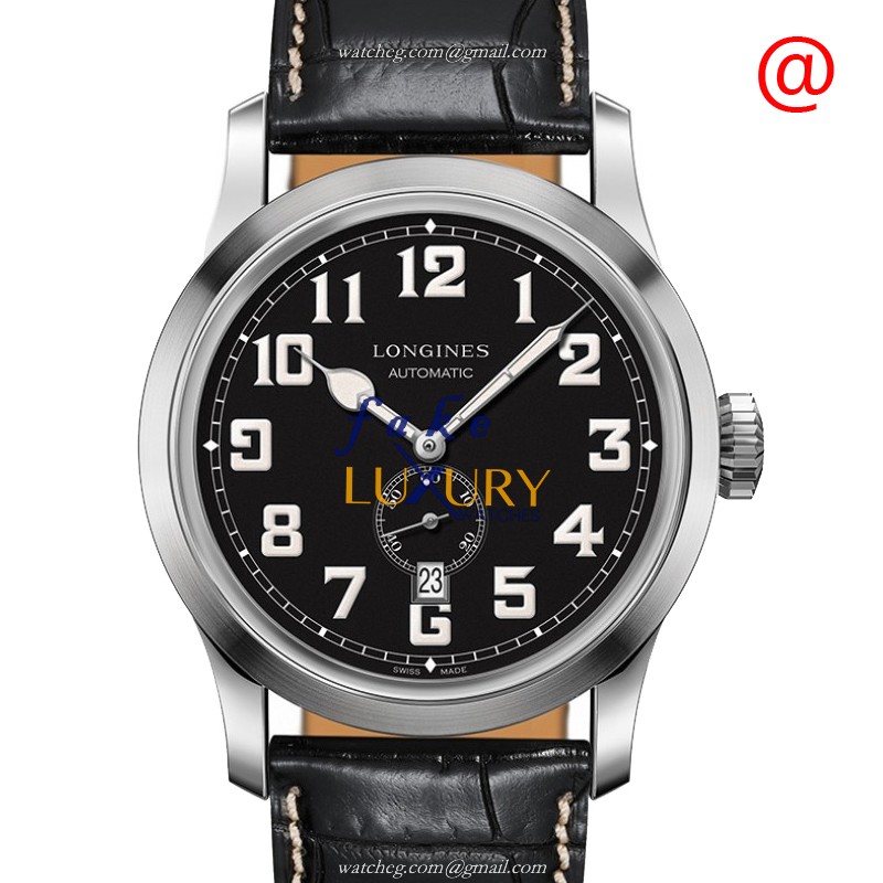 Longines Heritage L2.811.4.53.0 Replica Watch, Automatic Movement, Black Dial, Steel Case