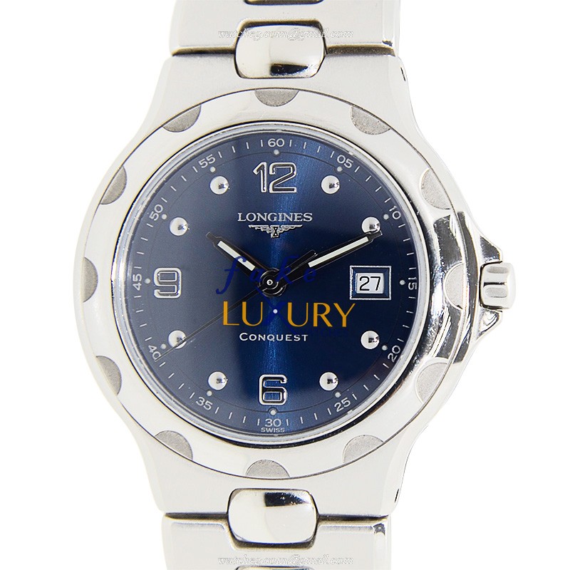 Longines L1.505.4.96.6 Replica Watch, Quartz, Blue Dial, Steel Case, Silver Strap
