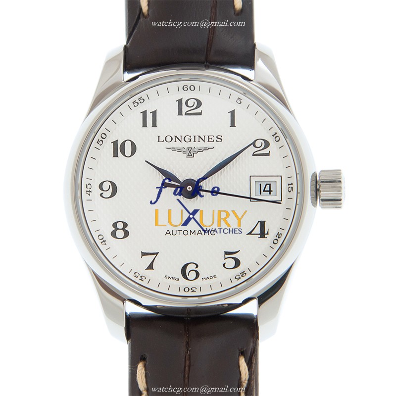 Longines L2.128.4.78.3 Master Replica Watch Automatic Silver Dial Steel Case Alligator Strap