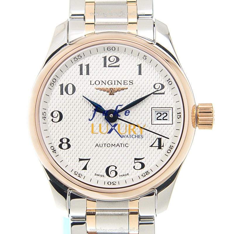 Longines L2.128.5.79.7 Replica Watch Automatic Movement, Rose Gold Steel Case, Silvery White